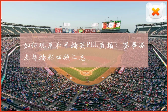 如何观看和平精英PEL直播?赛事亮点与精彩回顾汇总